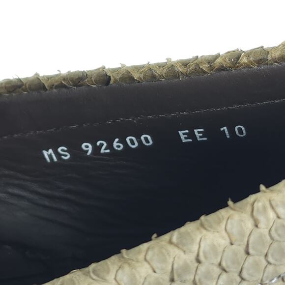 SALVATORE FERRAGAMO Men's US 10EE Genuine Python leather Olive Driving Loafers - Picture 10 of 16